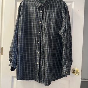 Orvis Dark Checkered Button-Up Shirt